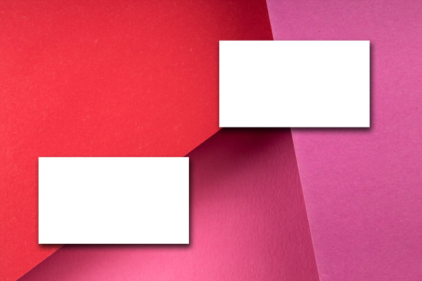 名片空白的彩色背景。文本的复制空间。前视图。名片空白在彩色抽象背景。企业文具品牌模型。文本的复制空间。前视图。图片下载