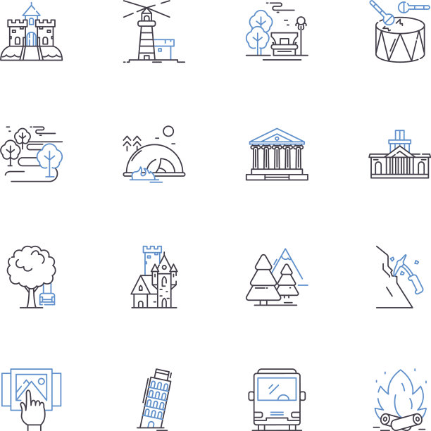 航空业线路图标收集航班图片下载