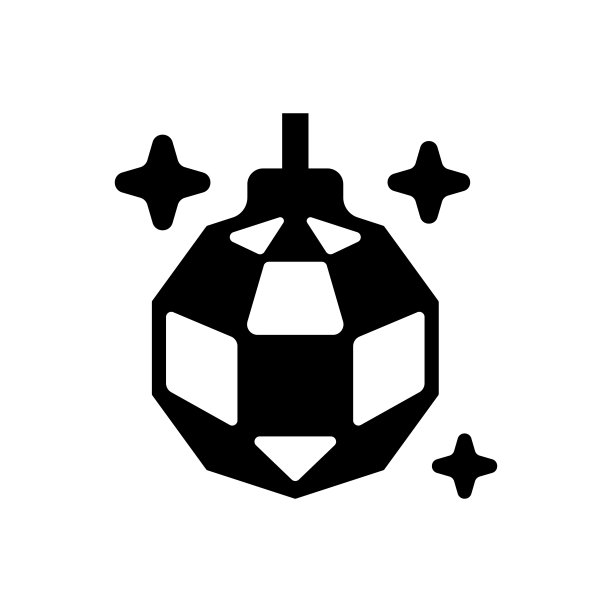 迪斯科球或俱乐部图标图片下载