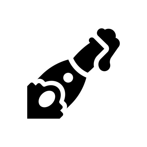 香槟瓶爆扁图标图片下载