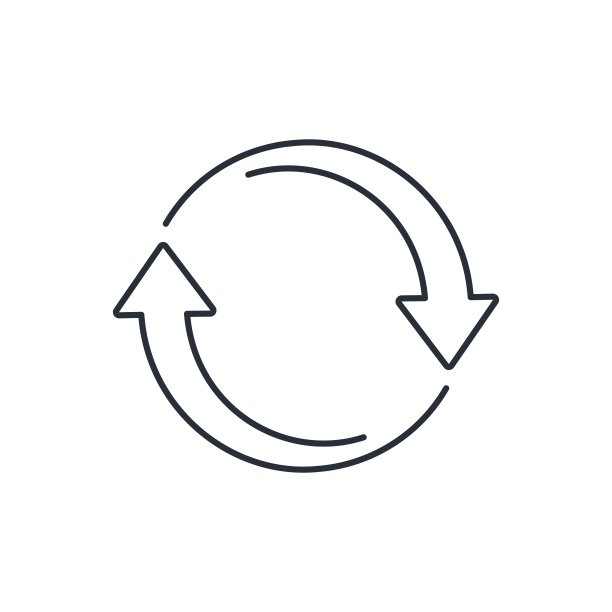 循环，继续，重复。强度。矢量线性图标插图孤立的白色背景。图片下载