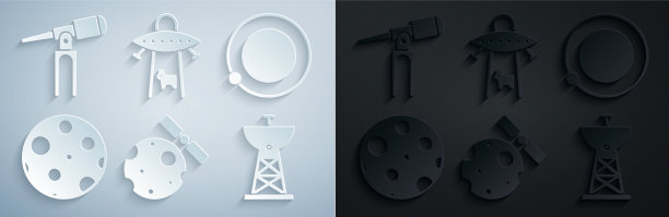 设置环绕地球和月球运行的卫星图片下载