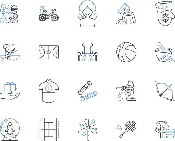 趣味线图标集合俏皮快乐图片下载