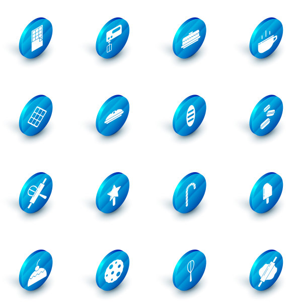 设置蛋糕咖啡杯华夫饼电动搅拌机图片下载