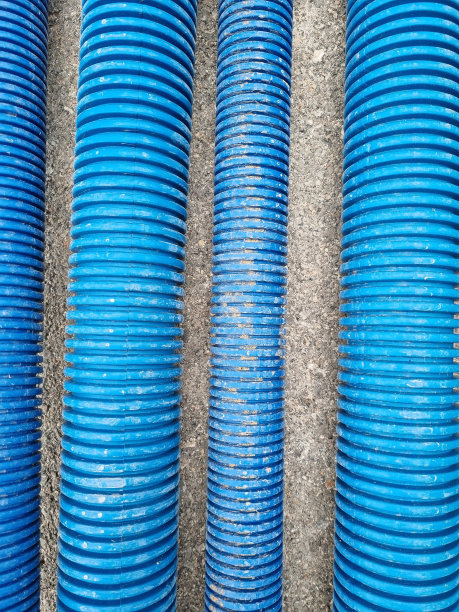 蓝色波纹管背景图片下载