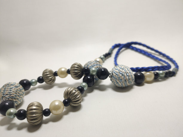 手工项链，蓝串吊坠图片下载