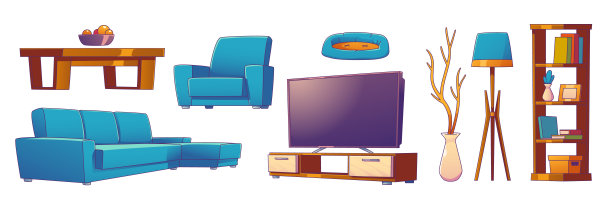 用于家庭室内的客厅家具图片下载