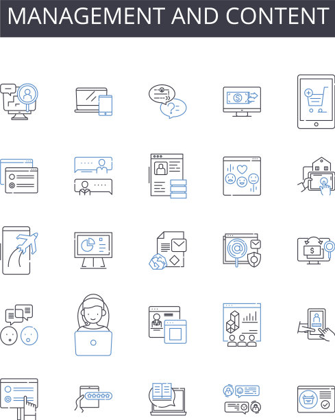 管理和内容行图标集合图片下载