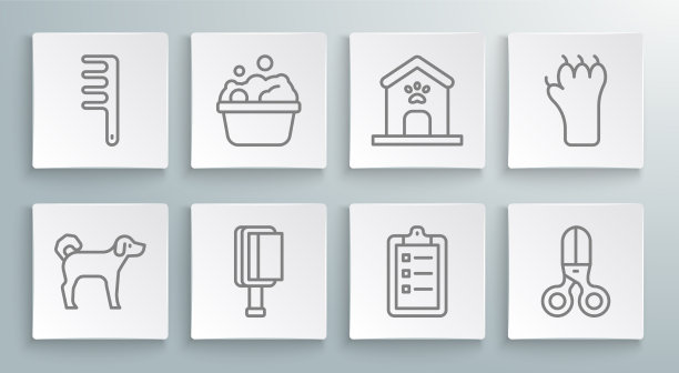 设置线狗宠物浴毛刷狗和图片下载