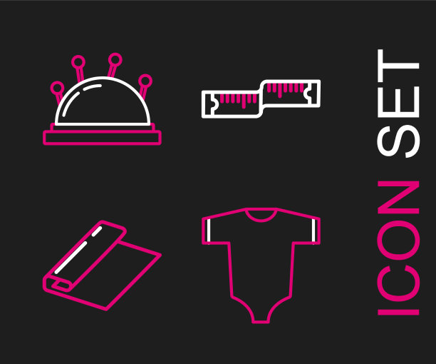 设置行婴儿服装纺织织物卷带图片下载