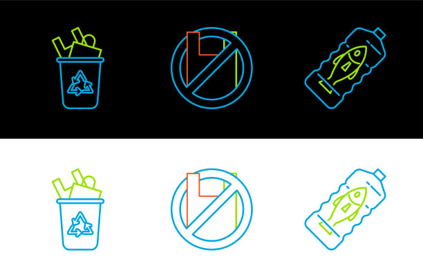 设线停止海洋塑料污染回收站图片下载