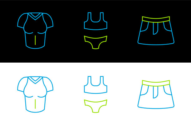 集线裙t恤和泳装icon图片下载