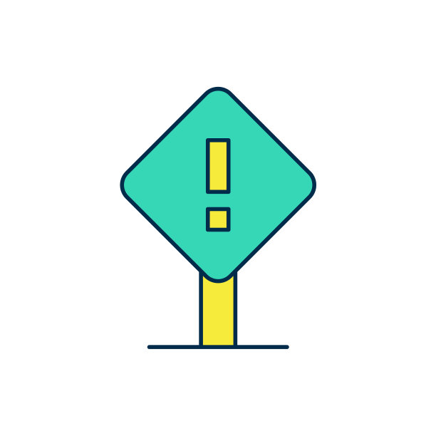 填充轮廓感叹号在白色背景上孤立的方形框架图标。危险警告标志，小心、注意、危险警告的重要标志。向量图片下载