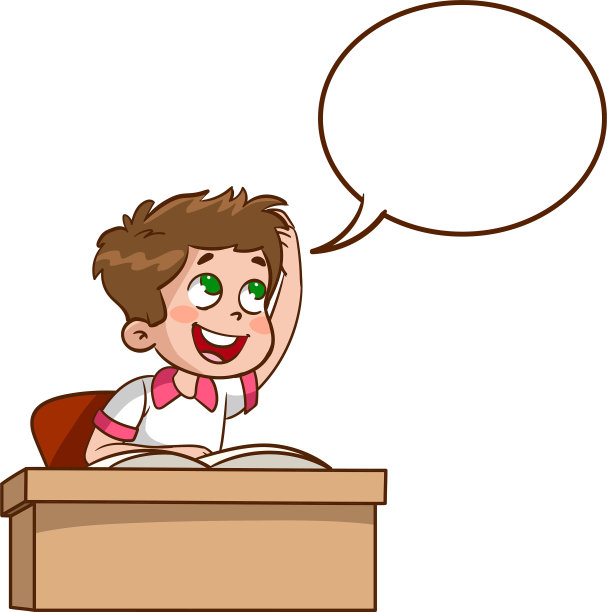 可爱聪明的小男孩说话气球聊天图片下载