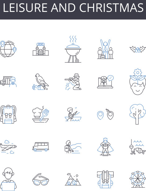 休闲和圣诞线图标收集免费图片下载