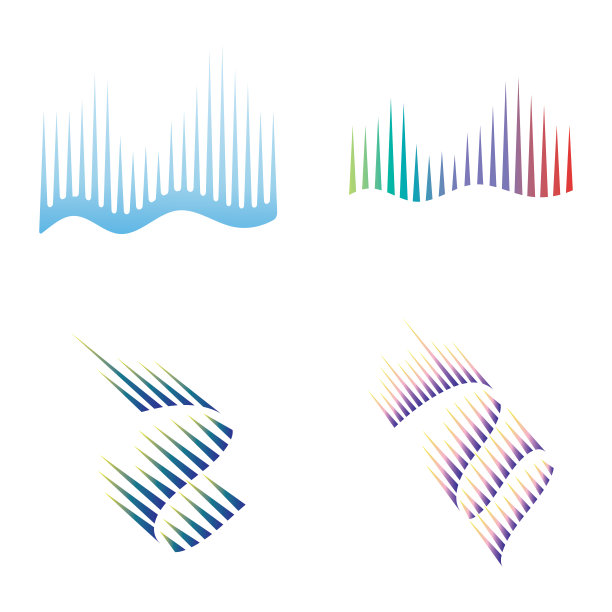 极光标志设计图标插图矢量模板图片下载