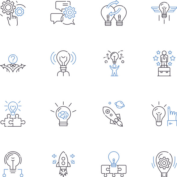 设计构思线条图标集合图片下载