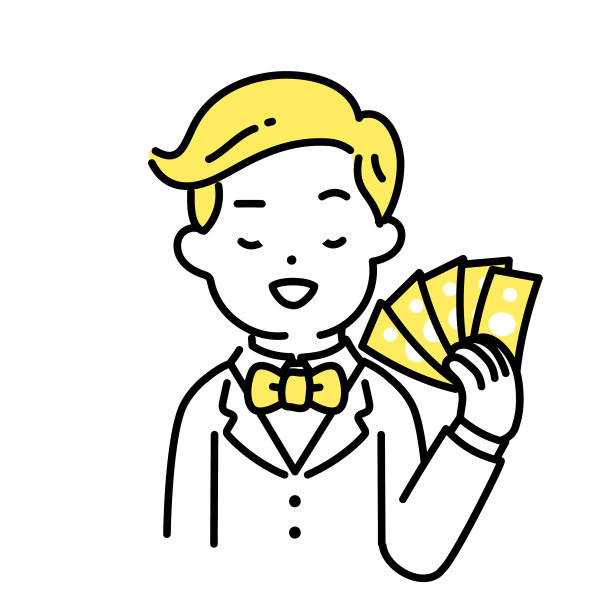 可爱人物系列插画：炫富的男人图片下载