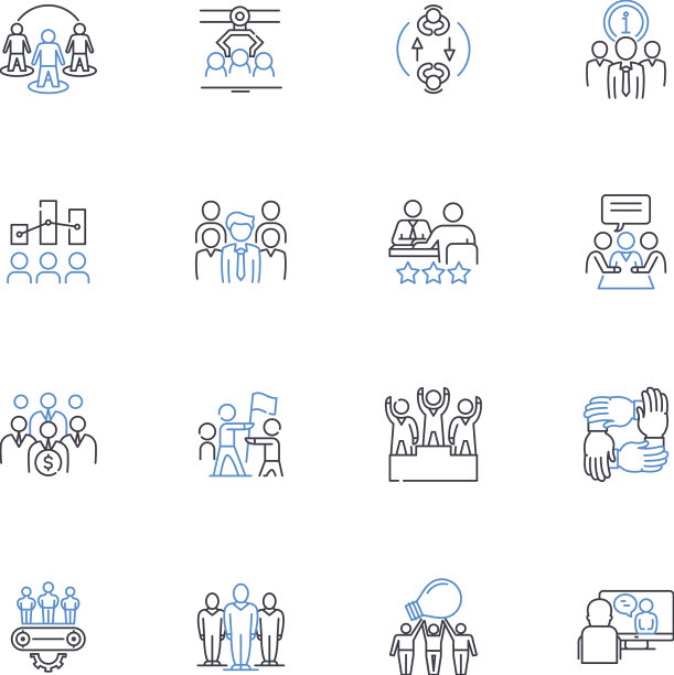 公司人事线图标收集用人单位图片下载