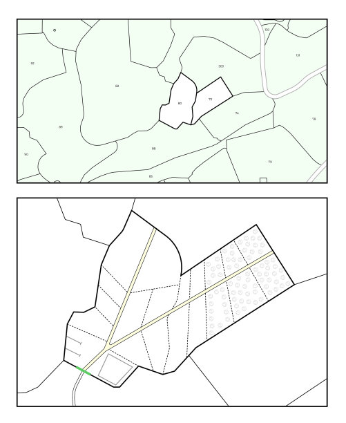 地块平面图。技术方案矢量插图。图片下载