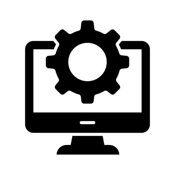电脑设置矢量设计新潮风格，系统配置图标图片下载