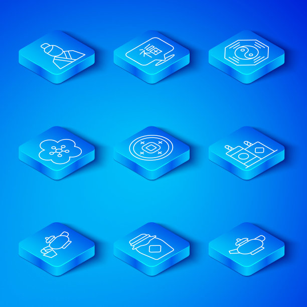 设定线中国茶道，人民币货币，蜂蜜罐，烟花，阴阳符号，莲花，亚洲妇女和图标。向量图片下载