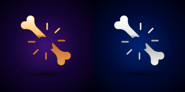 金银人断骨图标隔离上图片下载