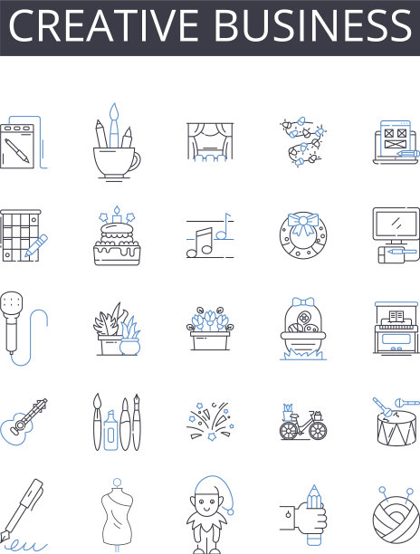 创意业务线图标收集赏金图片下载