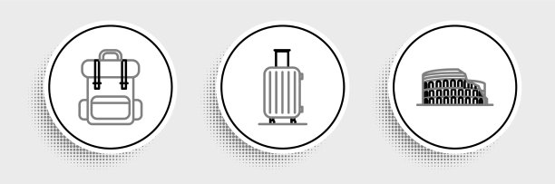 在意大利罗马竞技场设置行徒步背包图片下载