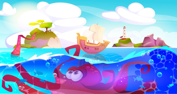 海妖袭击船只图片下载