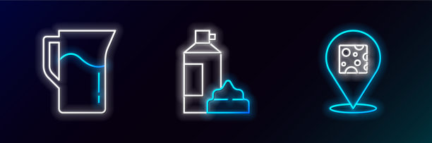 摆好奶酪牛奶罐或水罐，搅拌均匀图片下载