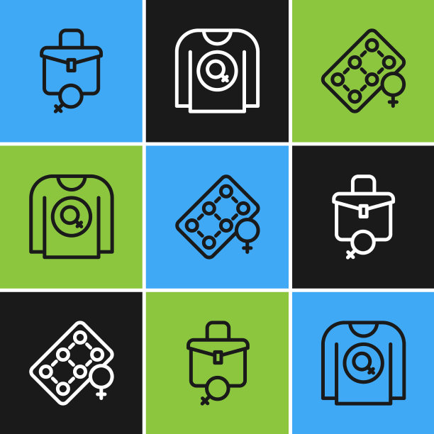 为出生女性包装设定生产线图片下载