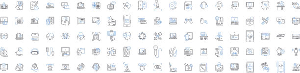 小工具商店线图标收集技术图片下载