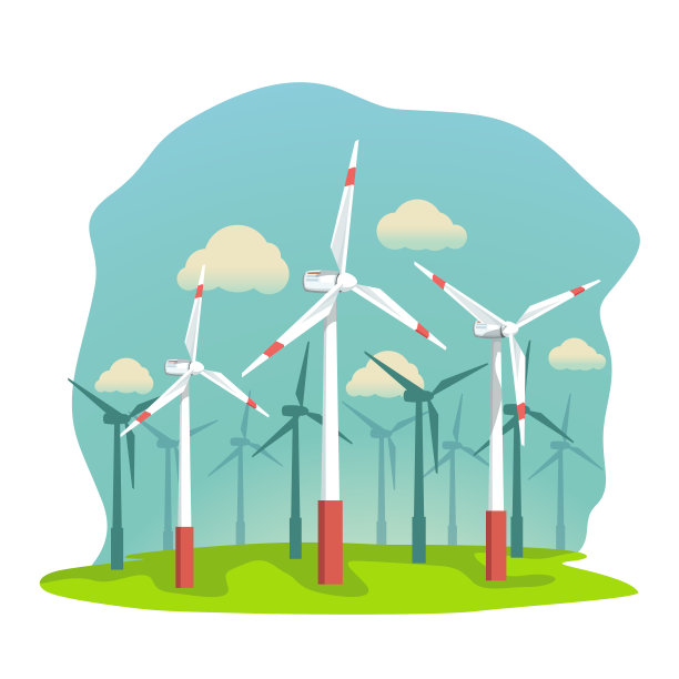 风力涡轮机已投入使用图片下载