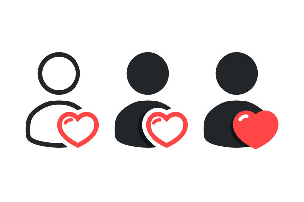 爱的人的图标。矢量图图片下载