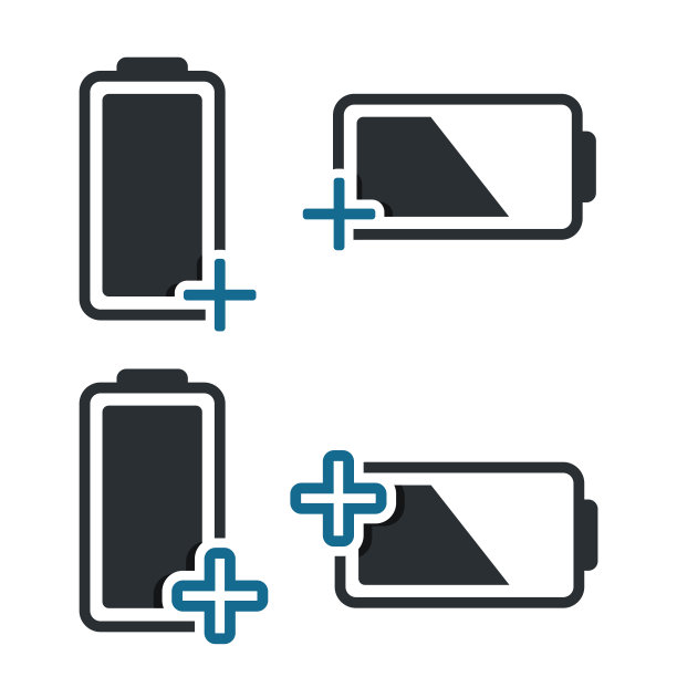 添加电池图标。说明向量图片下载