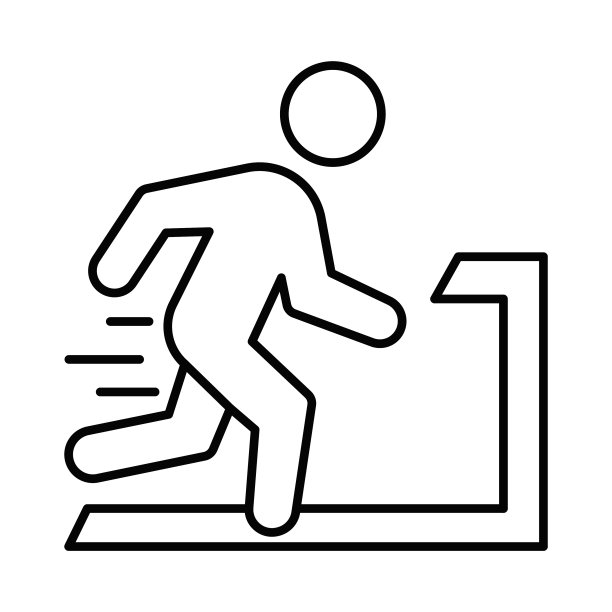 男人，跑步机，健身，锻炼，健身器材，跑步机图标图片下载