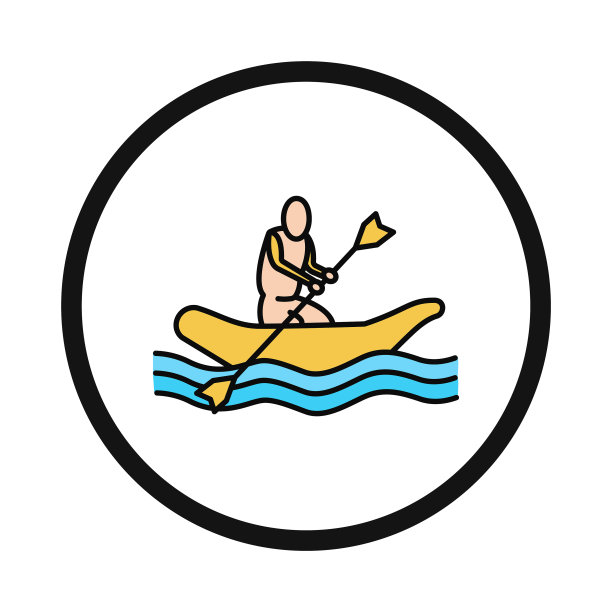 船，人，船骑，海洋，河流，船骑图标图片下载