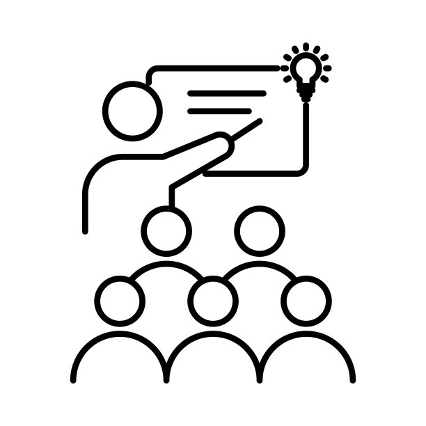 老师，人，演示，灯泡，想法，教学，培训，教学图标图片下载