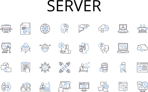 服务器线图标收集主机节点机图片下载