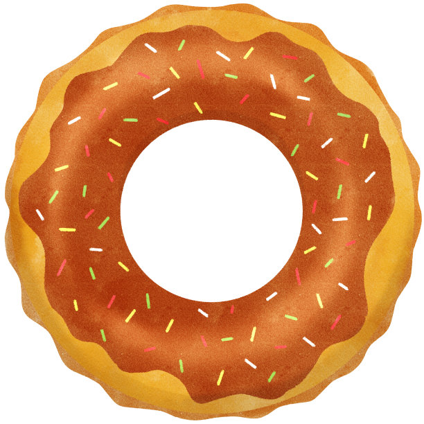 充气甜甜圈游泳圈插图图片下载