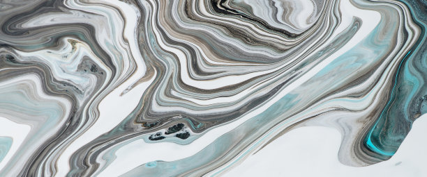 流体艺术背景与浅蓝色调在白色石质表面。液体墨水仿大理石。丙烯颜料在帆布上的大理石纹效果。抽象大理石纹理与混合的颜色。现代室内图片下载