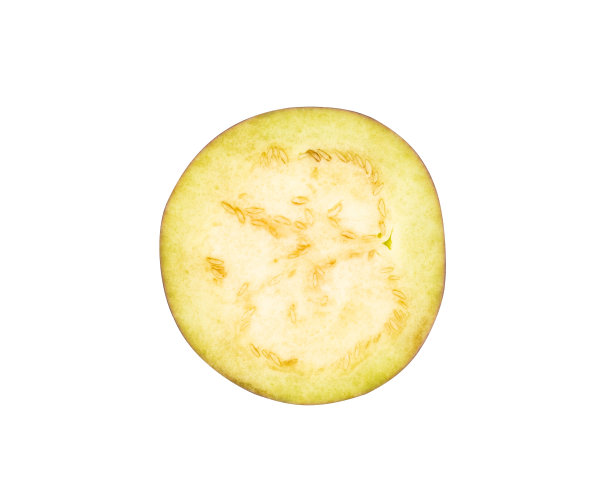 切一片孤立的茄子。新鲜蔬菜元素图片下载