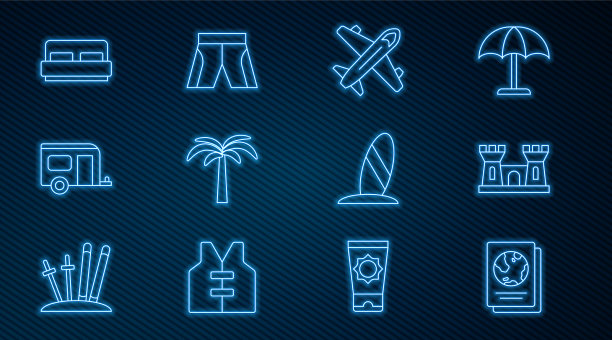 设置线护照沙堡飞机热带图片下载