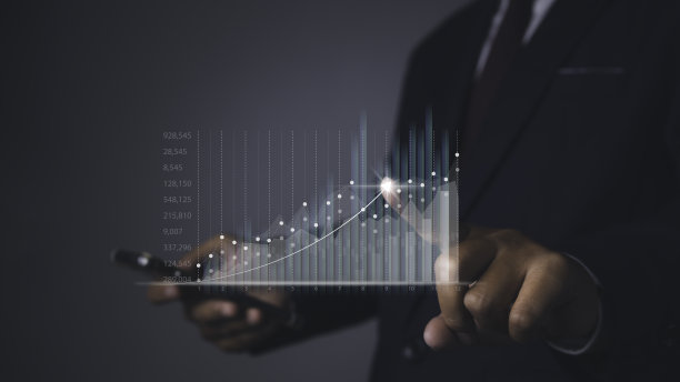 股市行情图与人利用电话金融盈利股票开发。图片下载