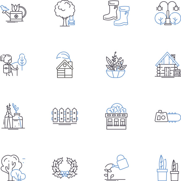 耕地线图标收集农田作物农场图片下载