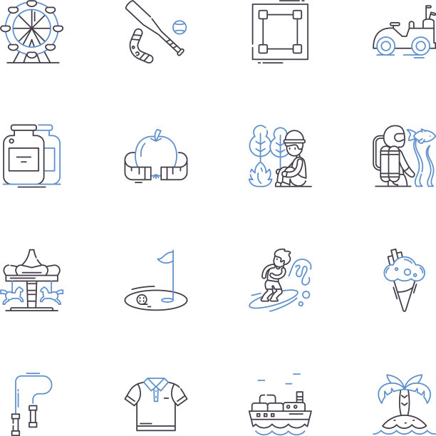 皮划艇线图标收集划桨皮划艇图片下载