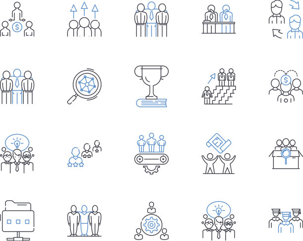 移民改革线图标集合图片下载