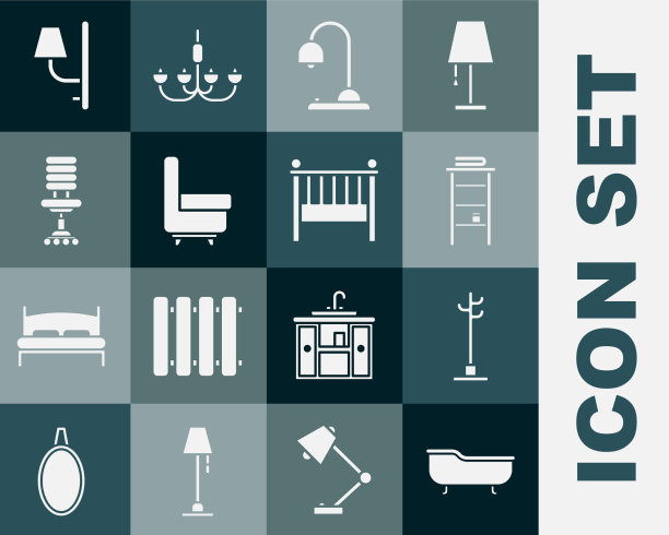 设置浴缸、衣架和浴室架图片下载