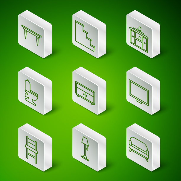 设线沙发、落地灯、木桌、衣柜图片下载